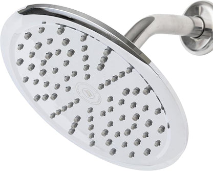 Niagara Conservation N9520CH Rainfall Spa 1-Spray with 2 GPM 8-in. Wall Mount Adjustable Fixed Shower Head in Chrome, 1-Pack | Bathroom Shower Head Sprayer with Pressure Compensation