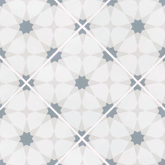 MSI Zoudia Encaustic 8 in. x 8 in. Matte Porcelain Wall & Floor Tile – Bathroom, Kitchen Backsplash, or Countertop