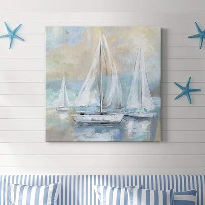Renditions Gallery Sail Away Wall Art, Premium Gallery Wrapped Canvas Decor, Ready to Hang, 40 in H x 40 in W, Made in America Print