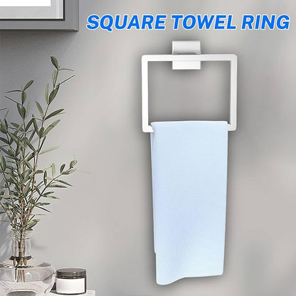 5 Pieces Brushed Nickel Towel Bar Set Bathroom Hardware Accessories Set Include 23.6 Inch Towel Bar Toilet Paper Holder Towel Ring Coat Hooks SUS304 Stainless Steel Wall Mounted Towel Holder Set