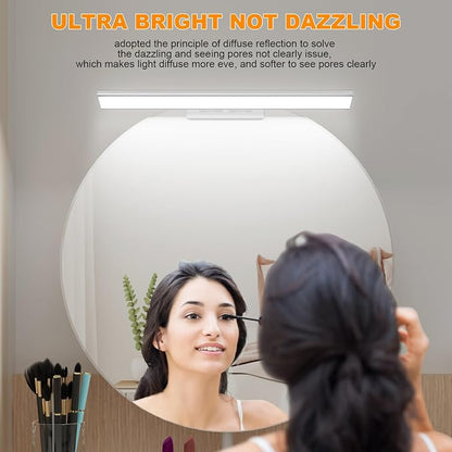 MY BEAUTY LIGHT Bright Dimmable Led Vanity Light Bar for Mirror, 2600K-6800K Adjustable Color Temperature Bathroom Vanity Light Fixtures, 0°-135° Angle Adjustable LED Makeup Mirror Lights