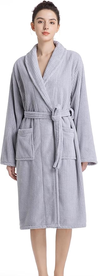 Plush Bath Robes For Women After Shower,Soft Long Towel Robe,Quick Dry&Warm Womens Bathrobe