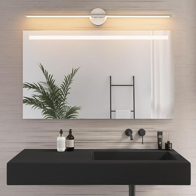 Hardwired Wall Sconces Set of Two,40In Sand Nickel Linear Bathroom Sconce 360° Rotate Modern Vanity Light Bar 3000K for Bedroom Living Room