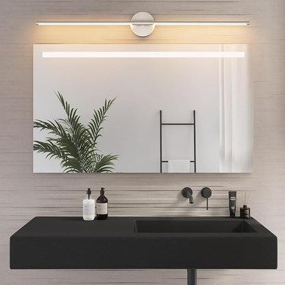 Hardwired Wall Sconces Set of Two,40In Sand Nickel Linear Bathroom Sconce 360° Rotate Modern Vanity Light Bar 3000K for Bedroom Living Room
