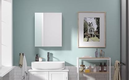 20x16 inch Bathroom Wall Cabinet, Saver Storage Cabinet, Medicine Cabinet with 1 Door and Adjustable Shelves, White（Assembly Required）