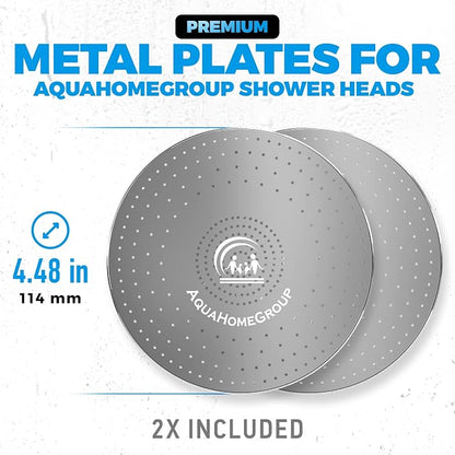 AquaHomeGroup Shower Head Spray Plates, 2-Pack, Restores Water Flow | replacement spray plates, 2-pack, restores shower water pressure, fits AquaHomeGroup filtered shower heads, easy swap