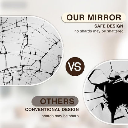 FICTOR 30" x 40" Arched Bathroom Vanity Mirror for Over Sink, Silver | Anti-Rust Metal Framed, HD Tempered Shatter-Proof Glass, Modern Wall Mirror for Entryway, Living Room, Bedroom