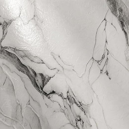 Marble Grain 12x12 Inch Peel and Stick Floor Tile, Ink Vein Marble, 20 PCS | NO Grout, NO Mess, For Kitchen Backsplash, Bathroom Update, Non-Slip & Scratch-Resistant