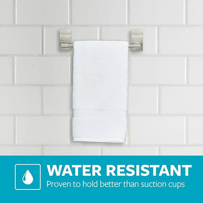 Command Towel Bar with Water Resistant Strips, Organize Your Bathroom, Easy to Open Packaging