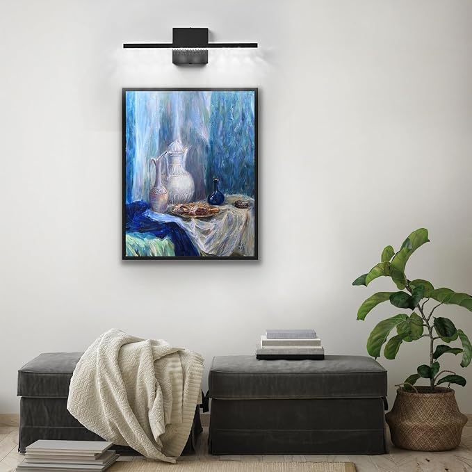 Modern LED Bathroom Vanity Lighting Fixtures Over Mirror 16inch 8W Modern Bath Light Matte Black Wall Lighting Fixture for Bathroom Cool White 6000K