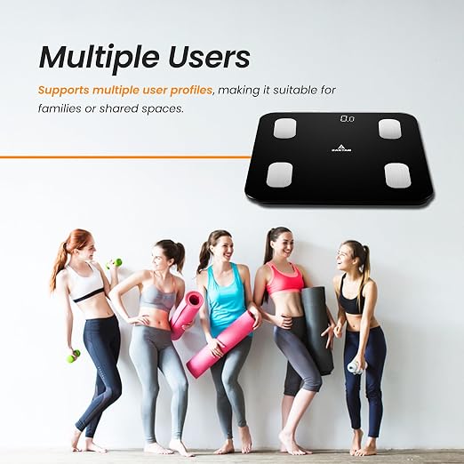Scale for Body Weight, Accurate Weight Scale with LCD Display, Capacity upto 400 lbs, Smart BMI Scale, High Accuracy Digital Bathroom Scale, 18 Body Composition Analyzer Sync with Fitness App