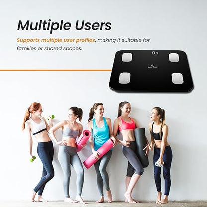 Scale for Body Weight, Accurate Weight Scale with LCD Display, Capacity upto 400 lbs, Smart BMI Scale, High Accuracy Digital Bathroom Scale, 18 Body Composition Analyzer Sync with Fitness App