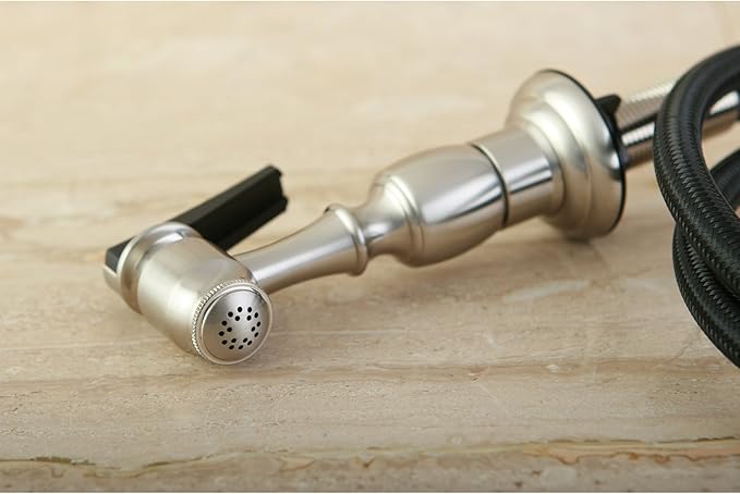 Kingston Brass Gourmetier KBSPR8 Kitchen Faucet Sprayer with Hose, Brushed Nickel