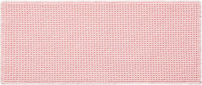 TYUU Waffle Bath Mat, Cute Bathroom Rugs Non Slip, 48x24 Light Peachy Pink | Super Absorbent Quick Dry Bath Rug, Non-Slip Backing, Soft Waffle Washable Farmhouse Bathroom Mats, Tub, Shower & Home Decor