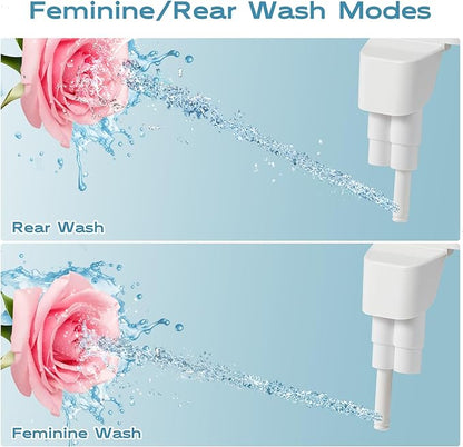 Ultra-Slim Bidet Dual Mode Bidet Attachment for Toilet, Bidet Toilet Seat Attachment with Pressure Controls(Feminine/Posterior Wash),Easy to install Design Non-Electric Bidet