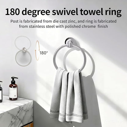 Formosa Design Hardware 4-Piece Bathroom Accessories Set (Polished Chrome) | A Complete set Strong and Reliable