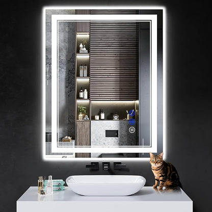 40"x30" LED Bathroom Mirror with Lights,Anti-Fog,3 Color Modes