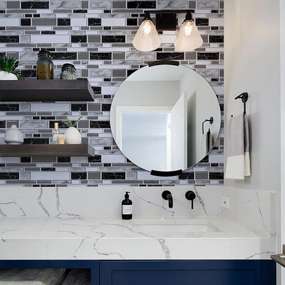 Livebor Kitchen Wallpaper Peel and Stick for Bathroom 11.8inch x 196.8inch | Kitchen Contact Paper Backsplash Tiles Wallpaper Peel and Stick Waterproof Countertop Wallpaper for Bathroom Cabinet Vinyl