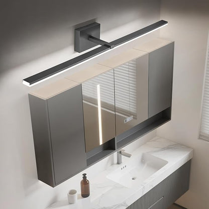 Black Bathroom Light Fixtures - 48 inch Modern Vanity Lights for Bath LED Bathroom Lights Over Mirror Dimmable Cool White Light