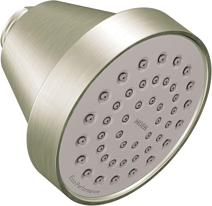 Moen 6399EPBN Level One-Function Eco-Performance Shower Head, Brushed Nickel