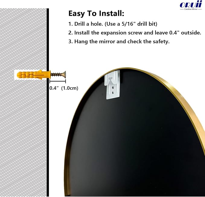 Small Round Mirror, 18 inch Gold Circle Mirror, Gold Metal Frame | High Definition, Waterproof, Rust-resistant, Circular Wall Mirrors for Bathroom, Bedroom, Vanity, Nursery, Kids, Wall Décor