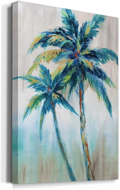 Renditions Gallery Canvas Nature Wall Art Home Decorations Paintings Colorful Palm Trees Abstract Canvas Wall Hanging Artwork Prints for Living Room Office Home Kitchen - 32"x48" LT02