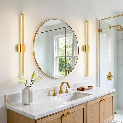 Modern Bathroom Light Fixtures 39 Inch Gold Bathroom Vanity Light with Up & Down Lighting 30W Dimmable 5CCT LED Vanity Lighting Fixture Bar for Bathroom Restroom