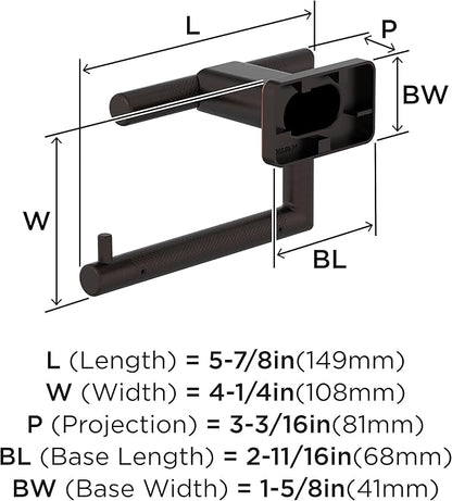 Amerock Bronx Oil-Rubbed Bronze Single Post Tissue Holder, BH26617ORB