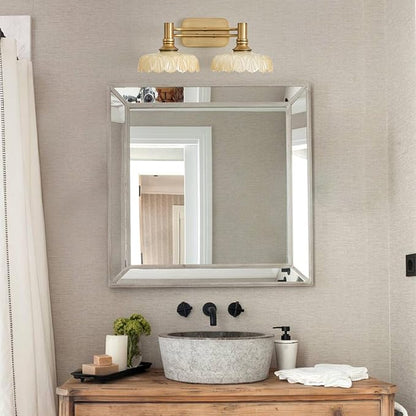 Vintage White 2 Light Bathroom Wall Sconces Vanity Lights for Kitchen Dining Room Bedroom Hallway