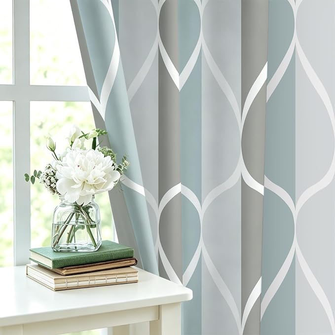 Gelbchu Grey Blend Geometric Shower Curtain for Bathroom, 72x72 Inch | with Hooks, Premium Polyester, Quick Dry, Water Repellent, Machine Washable, Rustproof Grommets, Modern Minimalist
