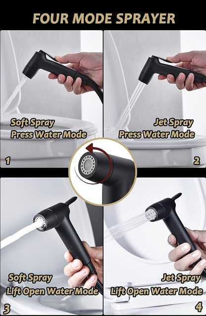 Handheld Bidet Sprayer for Toilet, Muslim Shower Bidet Attachment for Toilet, Cloth Diaper Toilet Sprayer, Jet Spray for Toilet with Bidet Hose for Feminine Wash