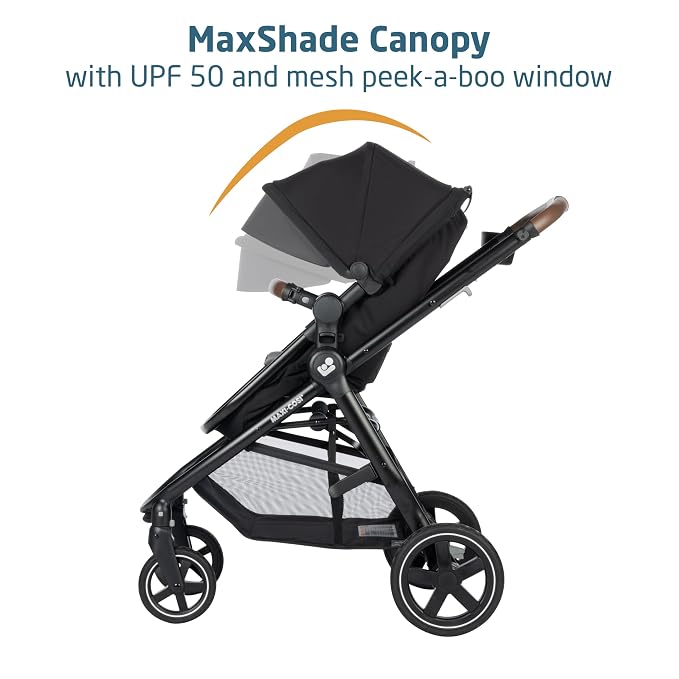 Maxi-Cosi Zelia 2 Luxe 5-in-1 Modular Travel System, New Hope Black