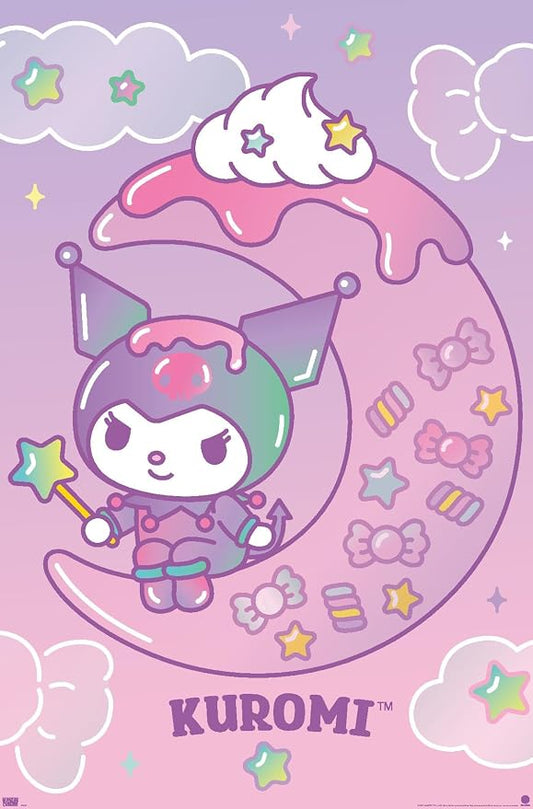 Hello Kitty and Friends: 24 Dreamland - Kuromi Wall Poster, 34L" x 22.4W", Premium Unframed Version