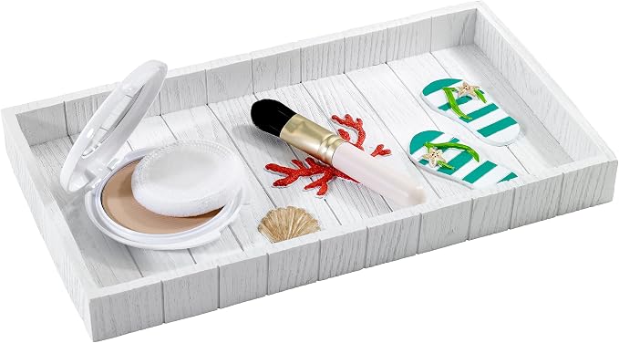 Avanti Linens - Vanity Tray, Decorative Countertop Organizer, Beach Inspired Bathroom Accessories (Beach Mode Collection)