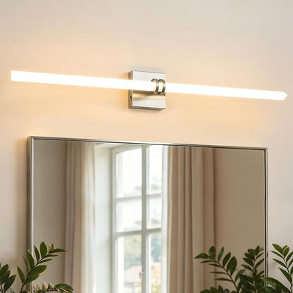 Bathroom Light Fixture LED Vanity Light 37.4" 5CCT Wall Sconce 35W | LED Dimmable Wall Light Nickel Modern 360° Lighting, Hardwired Vanity Light for Bathroom Mirror, Flicker-Free