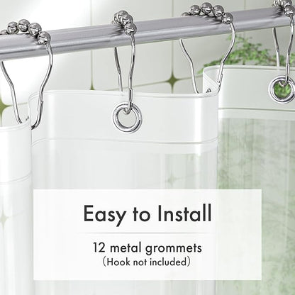 Frosted Shower Curtain Liner, 72x84 Plastic Shower Liner PEVA Medium Weight Inside Shower Curtain for Bathroom with Rustproof Grommets