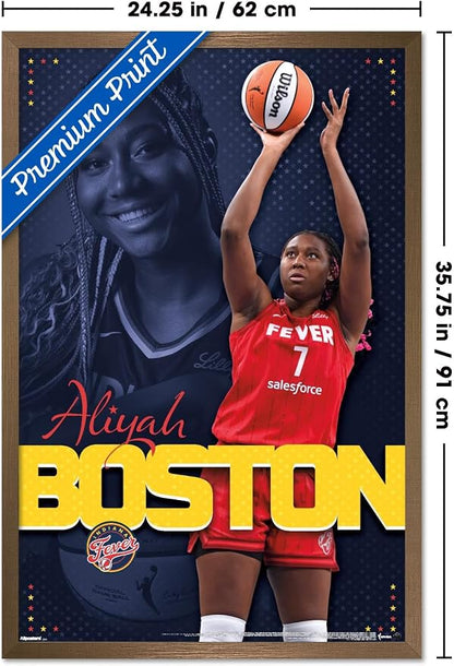 Trends International WNBA Indiana Fever - Aliyah Boston 25 Wall Poster, 34L x 22.4W, Bronze Framed Version