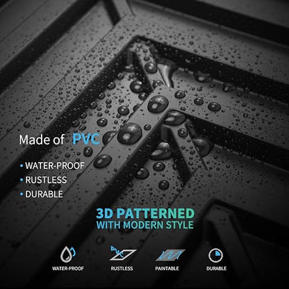 Art3d 12-Pack 2 x 2 ft 3D Textured Drop Ceiling Tiles, 24 x 24 in, Black | PVC, Lightweight, No Sag and Breakage, Compatible with Grid System, Perfect for Basement, Kitchen & Bathroom