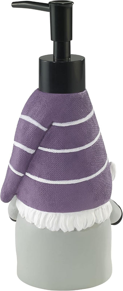 Avanti Linens - Soap Dispenser/Lotion Pump, Guest Bathroom Essentials, Gnome with Purple Hat Home Decor (Halloween Collection)