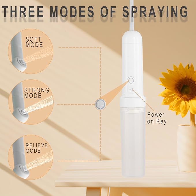 Portable Bidet Sprayer for Toilet, High-Pressure Electric Bidet Sprayer with 3 Nozzle Modes (Feminine, Posterior & Turbo), USB-C Fast Charge, Ideal for Travel, Postpartum Care & Personal Hygiene