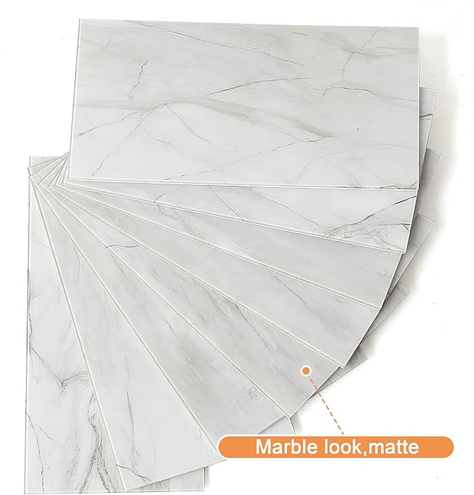 VAOVI Matte Peel and Stick Tiles Bathroom Wall(23pcs,Web Gray)