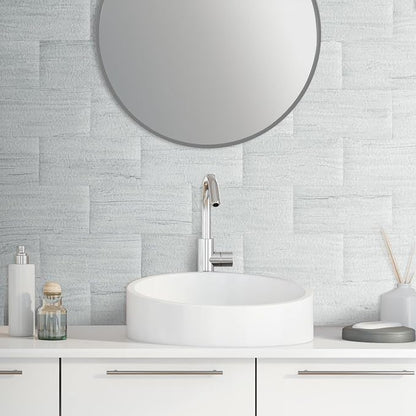 AULIGET 2-Piece Light Shale Peel and Stick Backsplash Wall Tiles, 6" x 12" PVC Faux Stone Stick on Tile for Backsplash Kitchen, Bathroom, Laundry Room, Camper, Fireplace