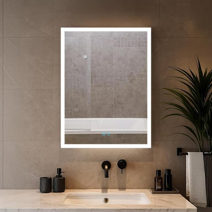 Blossom LED Lighted Mirror Medicine Cabinet, 24x32, Left Hinge, Wall Mounted Recessed or Surface Bathroom LED Medicine Cabinet with Mirror, Makeup Mirror with Lights, Defogger, Adjustable Brightness