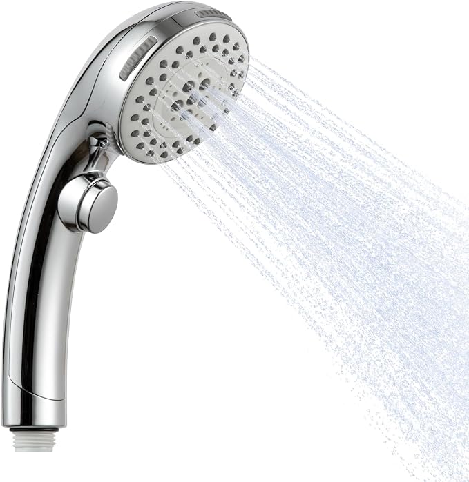 OFFO 5 Mode RV Shower Head Replacement, On Off Switch for Water Saving, High Flow Powerful Boosting Showerheads, Chrome