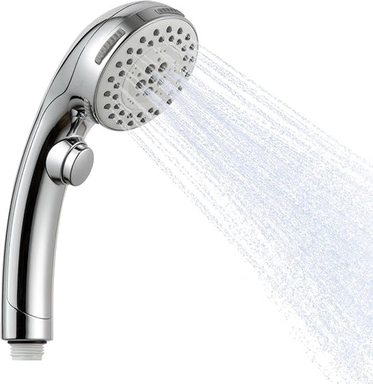 OFFO 5 Mode RV Shower Head Replacement, On Off Switch for Water Saving, High Flow Powerful Boosting Showerheads, Chrome