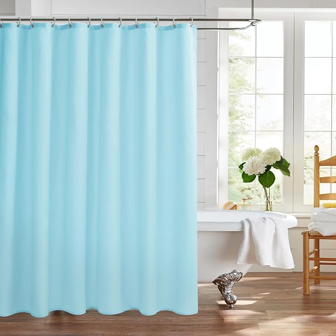 Nasitos Fabric Shower Curtain Liners with Magnets 2 Pack 70X72 Inch White | Washable & Water Resistant Lighweight Cloth Shower Liner for Bathroom, Soft Hotel Quality, Standard Size