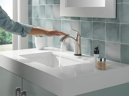 Delta Faucet Lahara Single Hole Bathroom Faucet with Touchless Technology, Oil Rubbed Bronze Bathroom Sink Faucet, Single Handle Bathroom Faucet, Push Pop-Up Drain, Venetian Bronze 538T-RB-DST