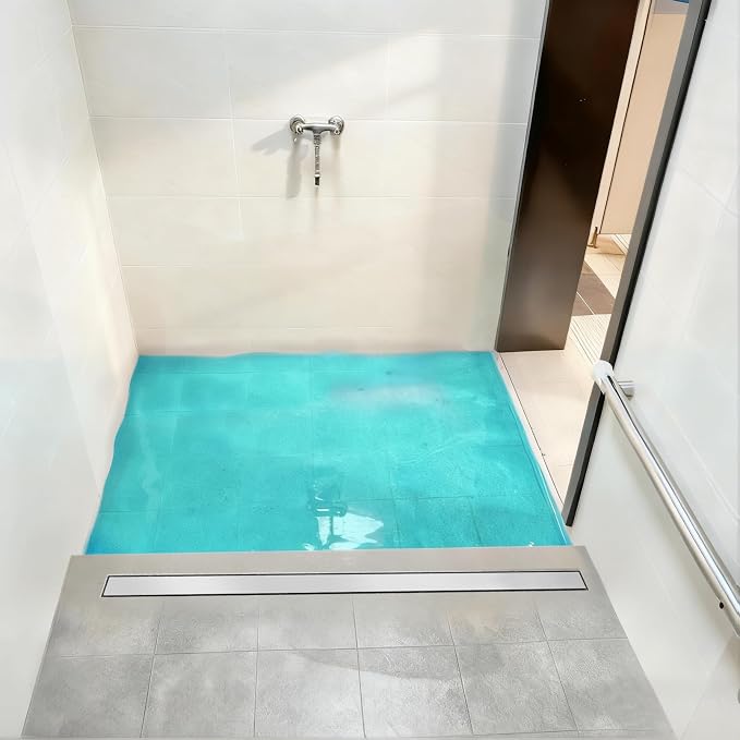 DLONE® Linear Shower Drain - 72 Inch Brushed Nickel, with Tile Insert Panel | AISI 304 Stainless Steel Linear Drain, Rectangle Shower Floor Drain, with Adjustable Feet, Fits Bathroom & Balcony etc