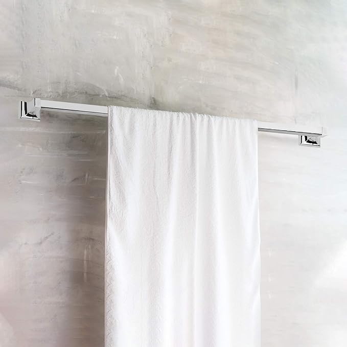 Design House 30 in Millbridge Towel Bar, Standard Wall Mount, Concealed Screws, Easy Installation, Polished Chrome, 31.96 in L x 1.81 in W x 3.15 in H, Item 533034