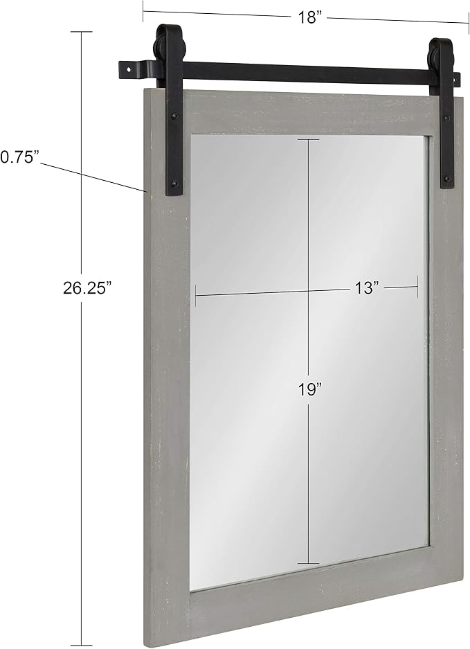 Kate and Laurel Cates Farmhouse Wall Mirror